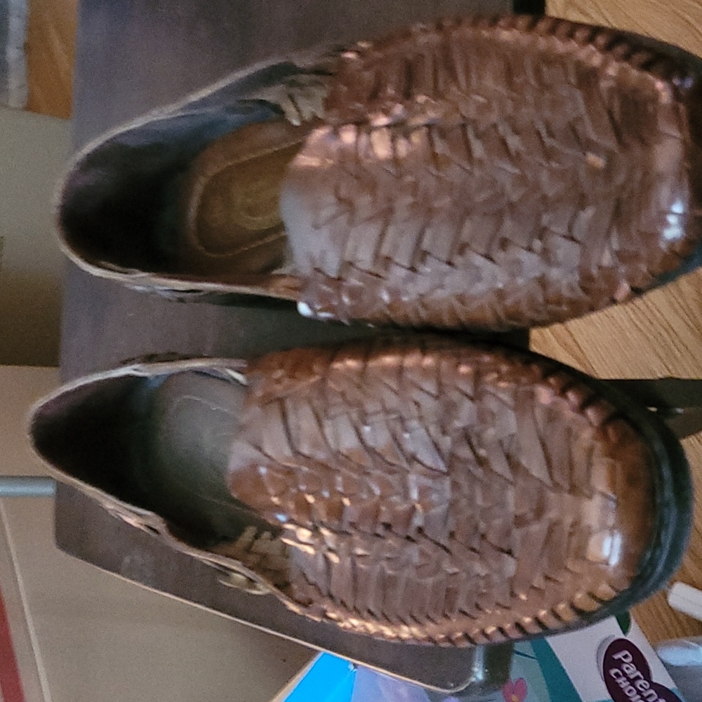 Bert Pulitzer woven brown leather dress shoe sz 10